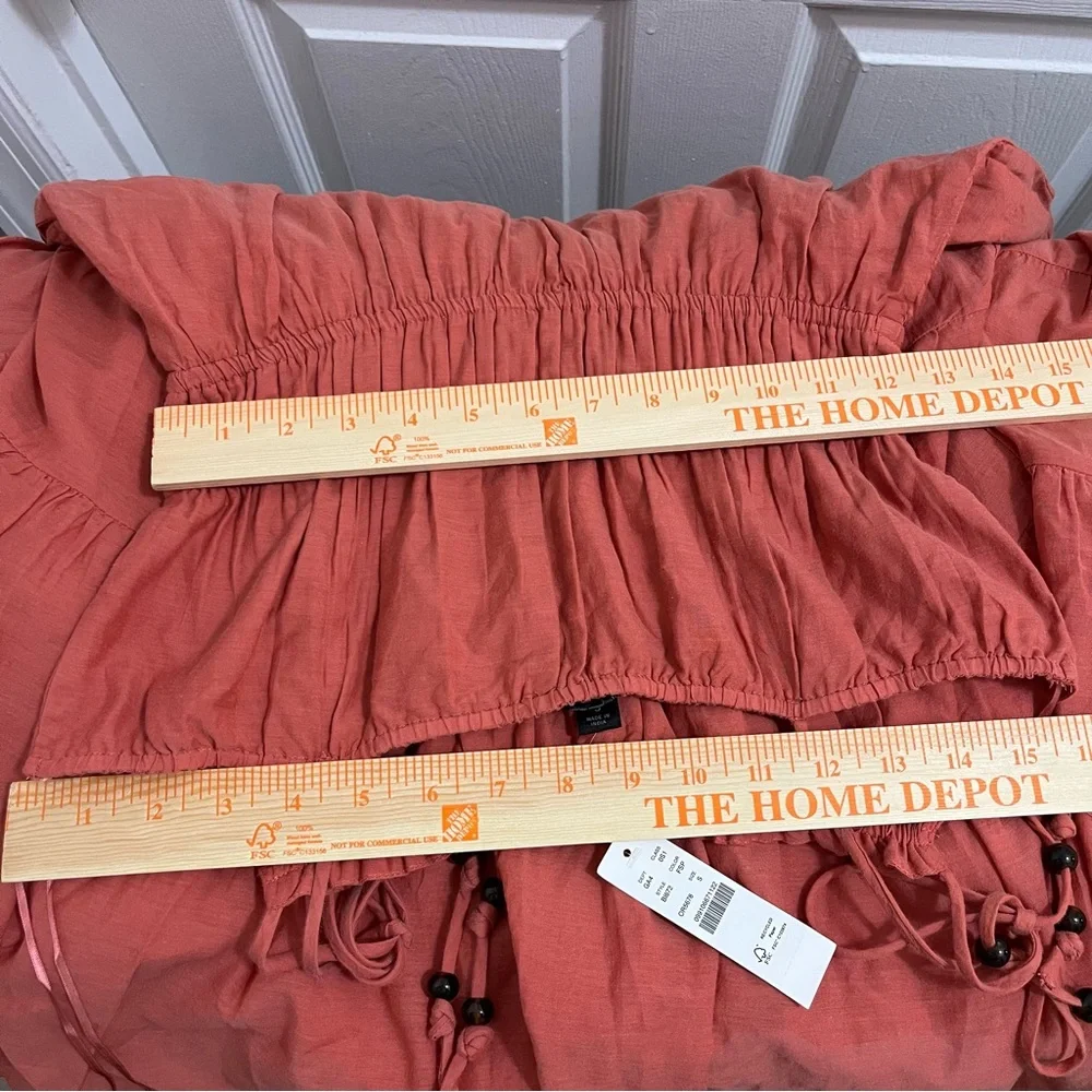 NWT J. Crew Womens Re-Imagined Tie-Shoulder Cotton Voile Tiered Dress Red Size S - Picture 16 of 16